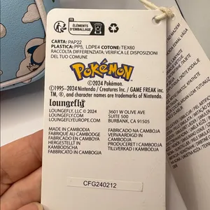 NWT Loungefly Pokémon Sleeping Characters Cloud Print Crossbody Bag Blue thumbnail 6