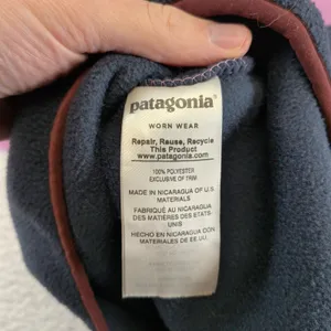 Patagonia Synchilla Lightweight Snap-T Pullover Pink Navy 25455 Womens Small thumbnail 5