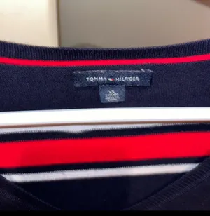 Tommy Hilfiger Striped V-Neck Pullover Sweater thumbnail 5