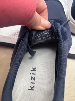 Kizik Prague Dusk Blue Canvas Sneakers Unisex M 6/ W 7.5 Slip On Hands Free Shoe thumbnail 5