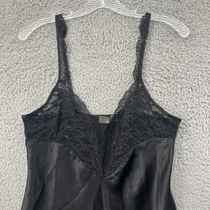 Vintage Victoria’s Secret Silky Satin Lace Mesh Maxi Gown Slip Dress Y2K‎ Size S thumbnail 2
