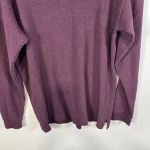 Victoria's Secret Purple Sleepwear Thermal Waffle Shirt Henley‎ Women’s Size L thumbnail 10
