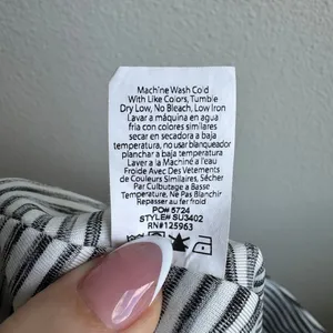 Beyond Yoga Leggings Womens Size Large Black White Stripe Full Length thumbnail 7