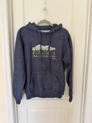 New Denali National Park Hoodie Woman’s Navy Blue Sweatshirt Outdoor, Sz S/M thumbnail 11