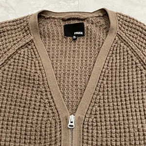 Wilfred Free Zip Alpaca Wool Blend Cardigan Sweater Women's Xsmall XS‎ Brown thumbnail 3