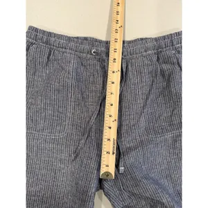 NEW Amazon Essentials Pants Medium Striped Elastic Travel Linen Cotton Cottage thumbnail 5