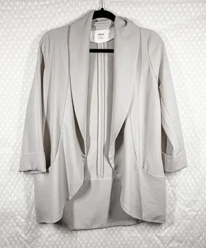 Aritzia Wilfred Beige Chevalier Relaxed Open Front‎ Blazer thumbnail 1