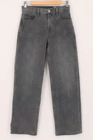 American Eagle Stovepipe High Rise‎ Jeans Womens Size 00 Grey Snake Grunge NWT thumbnail 1