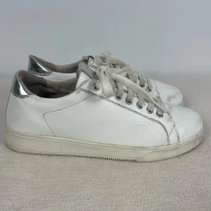 Blackstone White RL90 Low Top‎ Sneaker with Silver Accents thumbnail 5