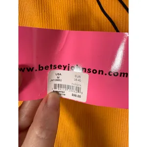 Betsey Johnson Orange Ribbed Maxi Dress NWT‎ Y2K Retro Indie Short Sleeve thumbnail 5