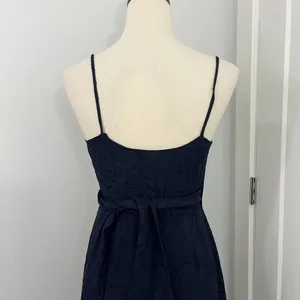 Anthropologie Hutch XS Navy Blue Alden Wrap Lace Floral Maxi Dress thumbnail 14