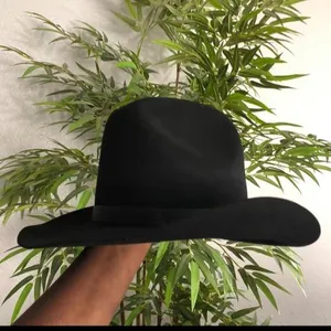 Vintage Stetson Cowboy Sz 6 3/4 Hat 4X Beaver Black Felt Western Long Oval thumbnail 3