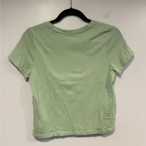 Muted green soft crop old navy short‎ sleeve thumbnail 3