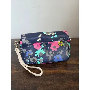Merona Floral Purse Clutch Watercolor Abstract Colorful Y2K Handbag Small Wrist thumbnail 3