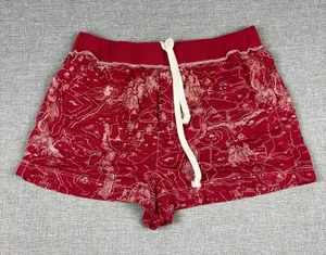 Anthropologie Daily Practice Hot Pants Womens Large Red Drawstring Relaxed thumbnail 1