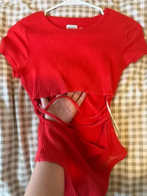 Red Princess Polly Bodysuit Cut-Out thumbnail 4
