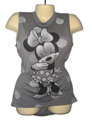 Disney Gray Minnie Mouse Graphic Tank Top thumbnail 1