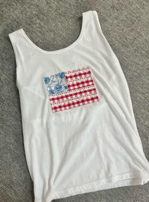 usa flag tank top White Size s thumbnail 1