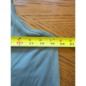 Gymshark Racerback Tank Top Womens M Sage Green Seamless Activewear Workout thumbnail 4