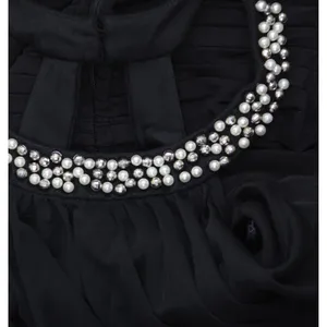 Speechless Juniors Embellished Ruched Cutout Gown Dress Black 9 thumbnail 3