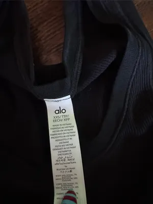 ALO Yoga Black Ribbed Tank Top thumbnail 2