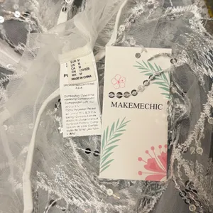 NWT MakeMeChic White Sequin Fringe Mesh Sheer Midi Skirt Sheer Party Medium thumbnail 9
