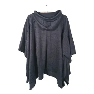 Athleta Blissful Poncho Hoodie Pullover S/M Gray Athleisure Lounge Casual Lagen thumbnail 3