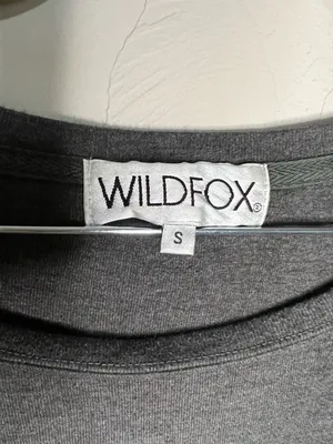 Wildfox Baggy Beach Jumper Charcoal Gray‎ Green Long-Sleeve Sweatshirt thumbnail 5