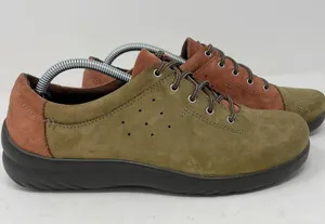 Klogs Leather Nubuck Lace Up Myra Sneakers Womens Size 7 Red Green thumbnail 5