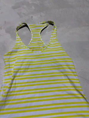 Lululemon Women’s Striped Racerback Tank top - Yellow/White thumbnail 2
