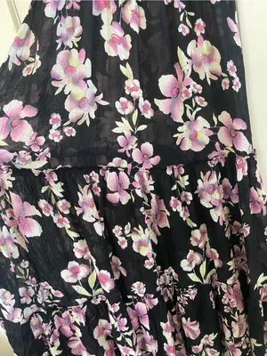 Women’s Free People Intimately Garden Party Floral Print Maxi Dress Black Size M thumbnail 6