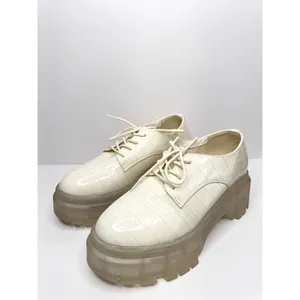 Chinese Laundry Jesty Oxfords Size 7 Cream Croc Embossed Chunky Platform‎ Shoes thumbnail 2