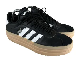 Adidas VL Court Bold Platform Sneakers Women Size 10 Black White Gum IH3081 thumbnail 1