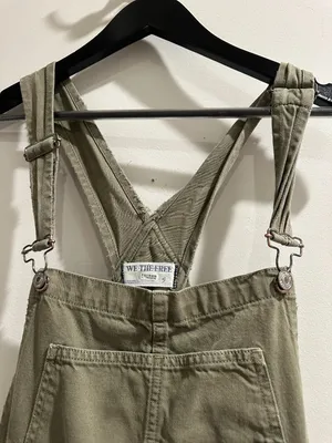 FREE PEOPLE Ziggy Shortall in Wash Army Green Size Small thumbnail 5