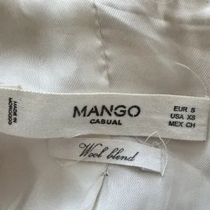 Mango Coat XS wool blend woven in Italy Cream oversized overcoat thumbnail 4