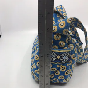Vera Bradley Blue Tan Nylon Small Handbag thumbnail 2