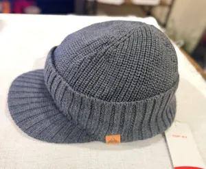 TOP-EX Merino Wool Waterproof Visor Beanie Hat Brim Dark Grey XL/XXL NWT thumbnail 1
