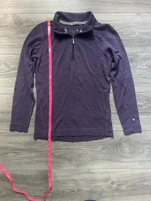 Smartwool Purple 100% Merino Wool Long Sleeve Quarter Zip Outdoor Hiking Top S thumbnail 8