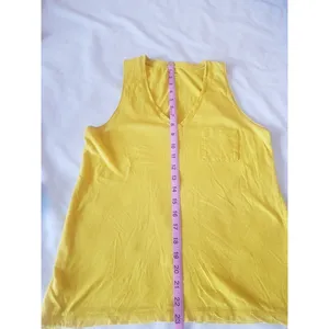 Madewell Womens Blouse Top Tank Sleeveless Preppy Bohemain Boho Yellow Sz Small thumbnail 9