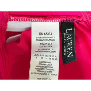 Lauren Ralph Lauren V Wire Bandeau Bikini Top Size 6‎ Hot Pink Swimwear NEW thumbnail 5