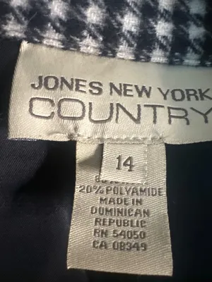 Jones New York Country 14 Wool Plaid Jacket Shacket Red Black Preppy Classic thumbnail 2