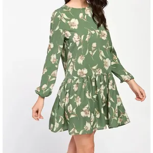 ✨HP✨Flower Print Lantern Sleeve Drop Waist Dress✨ thumbnail 4