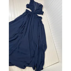 Lulus Vivid Imagination Navy Blue Cutout Maxi Dress Bridesmaid Gala Extra Large thumbnail 4