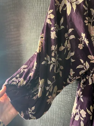 Free People Purple Floral Print Dress thumbnail 6
