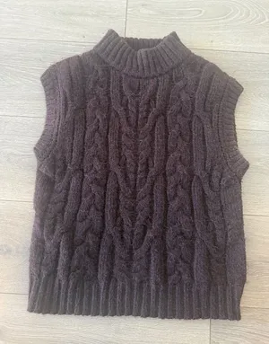 A New Day Cable Knit Sleeveless Mock Neck Sweater thumbnail 1