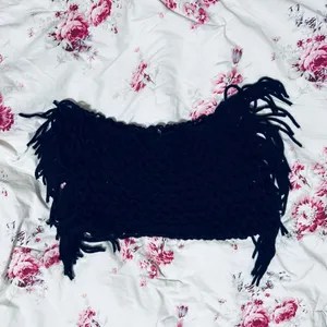 Black Knit Infinity Scarf thumbnail 2