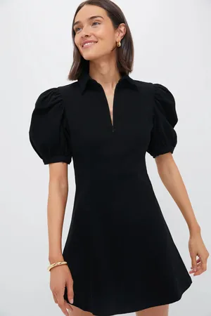 Hyacinth Black Tuckernuck House Front Zip Denim Mini Dress XS thumbnail 1