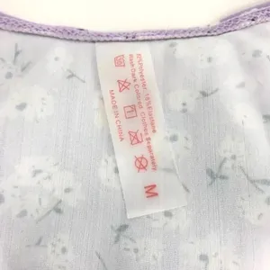 Floral Lilac Two Piece Deep Plunge Bikini Top High Waisted Bottoms Womens Medium thumbnail 7