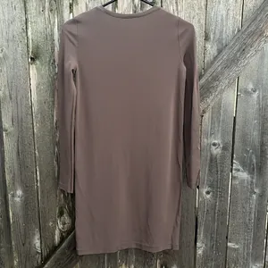 NWOT Aritzia Wilfred Metonymie Taupe Long Sleeve Dress Generous Size XXS thumbnail 8