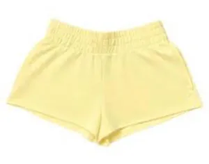KatieJ NYC Dylan Shorts Butter Yellow Tween Knit Lounge Shorts thumbnail 1